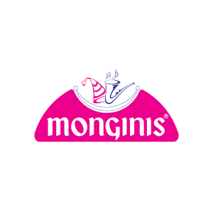 monginis cake shop logo Rajkot Gujarat india aayam logo packaging